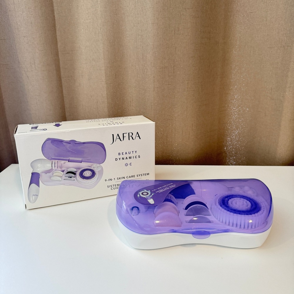 Jafra Beauty Dynamics 9-in-1 Skin Care System Purple Face Body Cleansing Set NEW